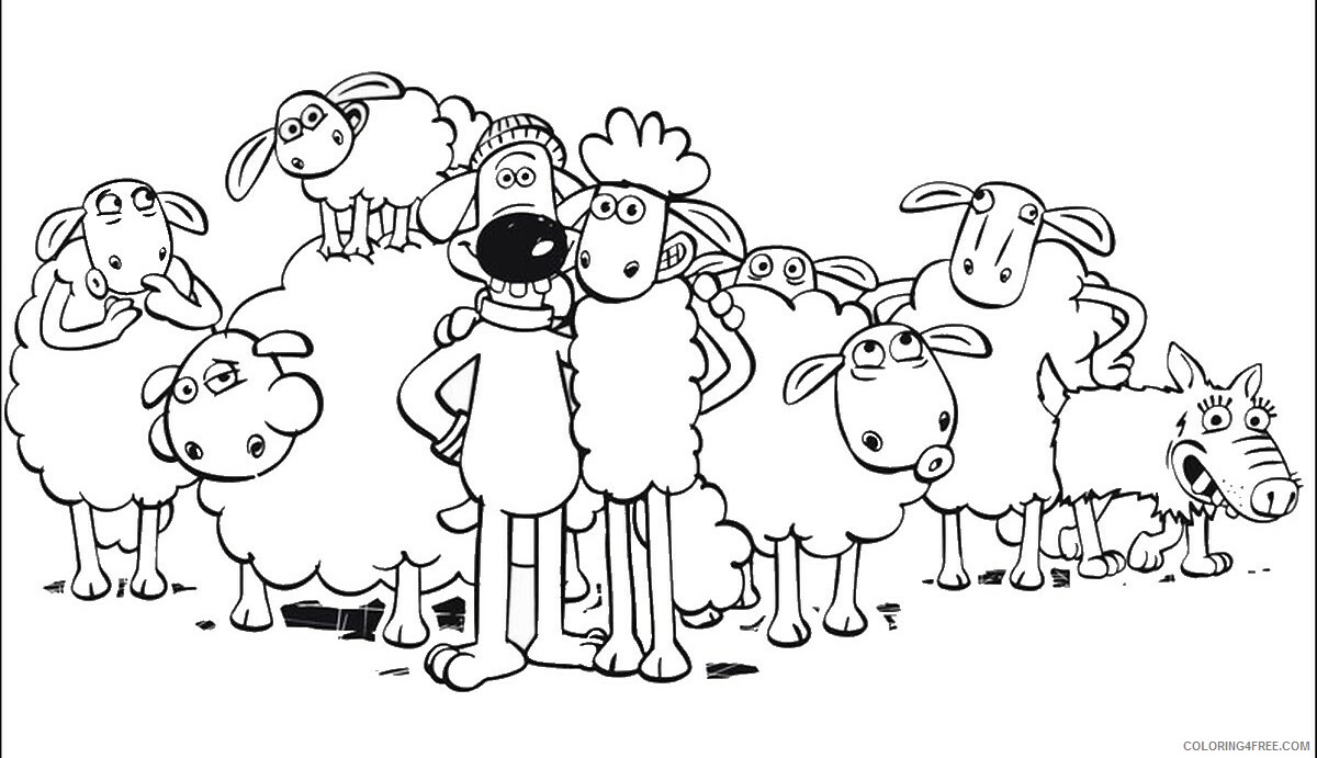 Shaun the Sheep Coloring Pages TV Film shaun the sheep9 Printable 2020 07484 Coloring4free