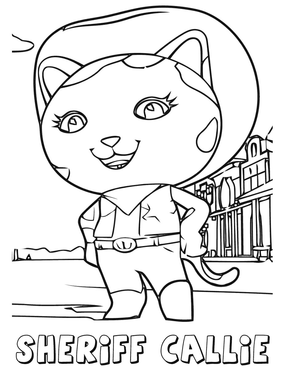 Sheriff Callie Coloring Pages TV Film Sheriff Callie Printable 2020 07518 Coloring4free