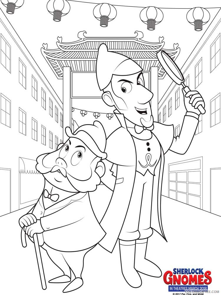 Sherlock Gnomes Coloring Pages TV Film Sherlock Gnomes 3 Printable 2020 07534 Coloring4free