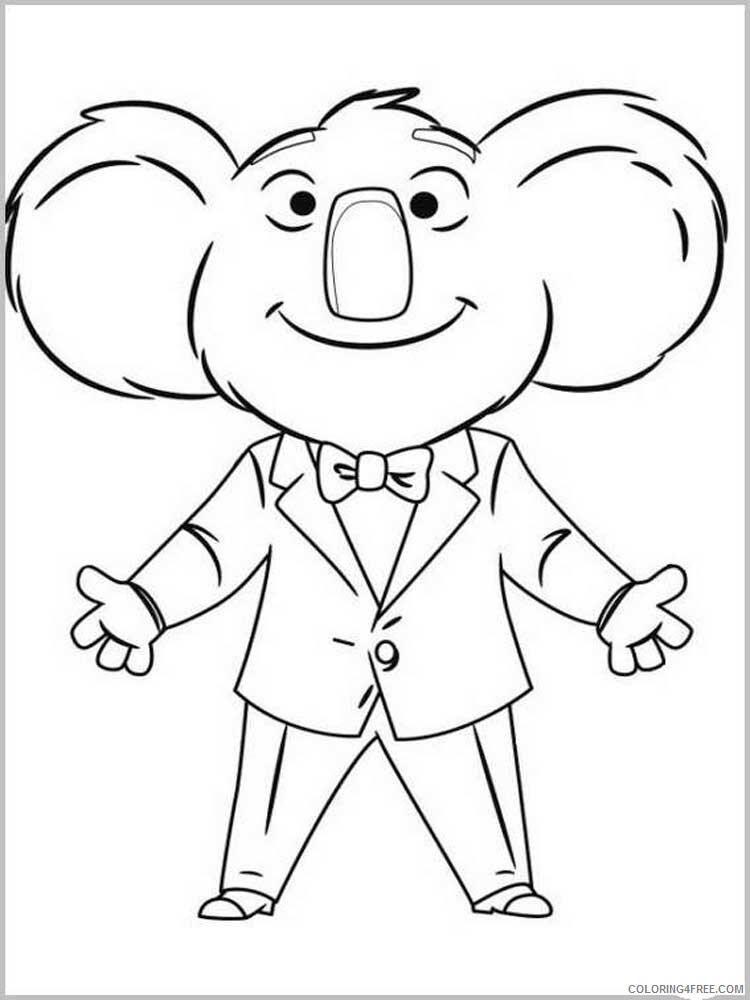 Sing Coloring Pages TV Film Sing 15 Printable 2020 07625 Coloring4free