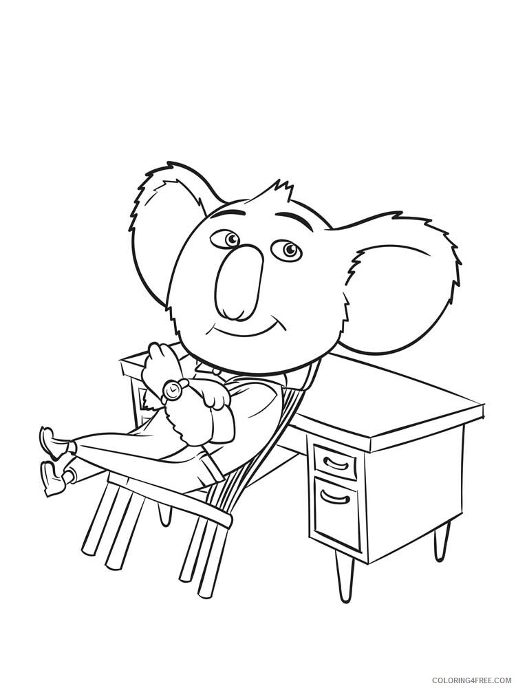 Sing Coloring Pages TV Film Sing 17 Printable 2020 07627 Coloring4free