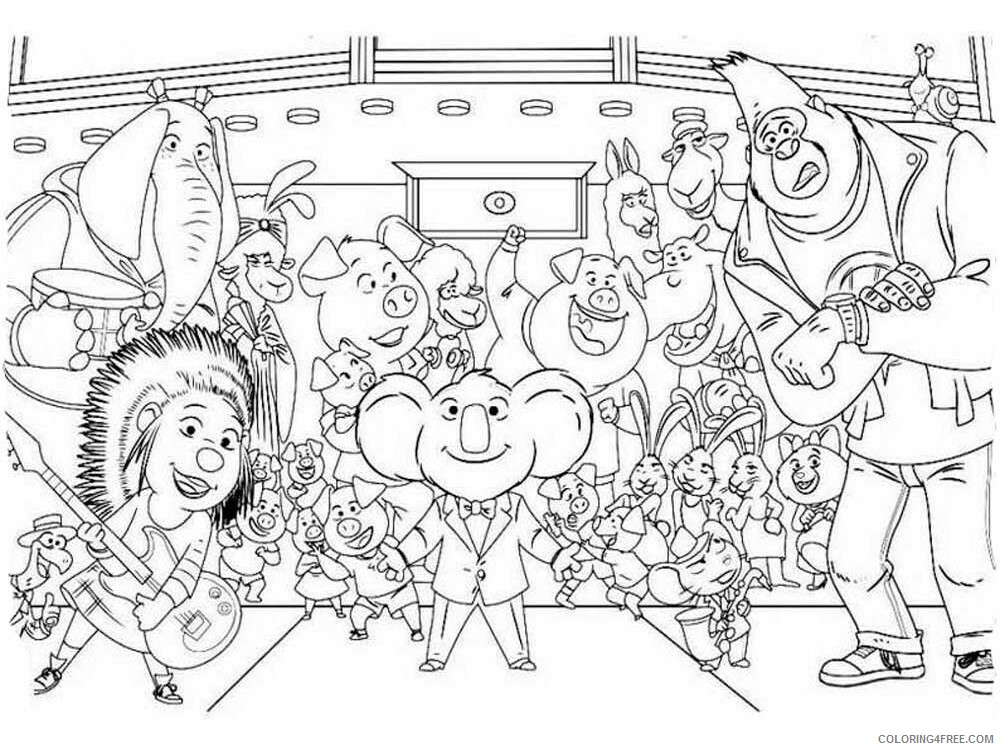 Sing Coloring Pages TV Film Sing 6 Printable 2020 07634 Coloring4free