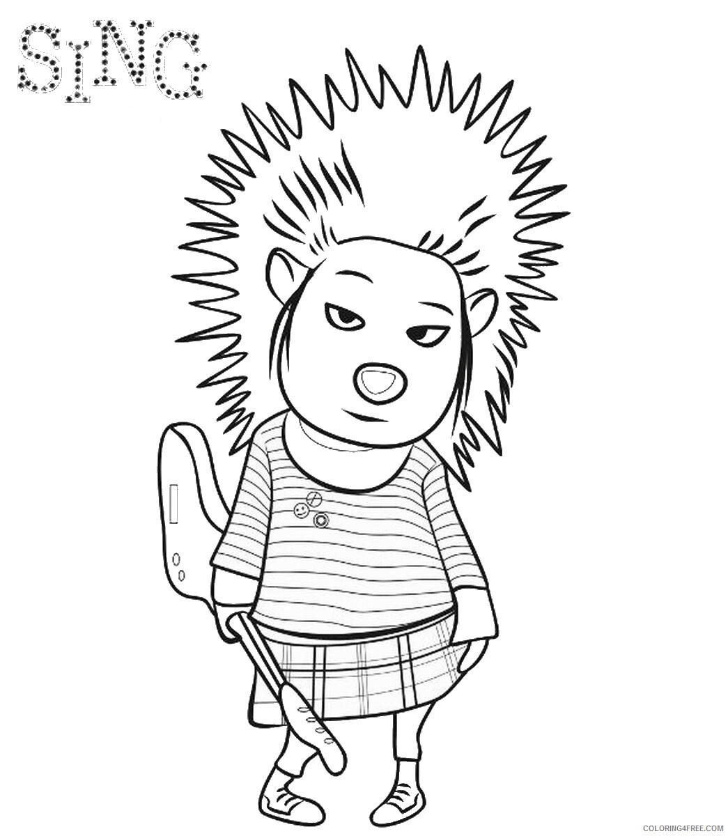 Sing Coloring Pages TV Film sing1 Printable 2020 07593 Coloring4free