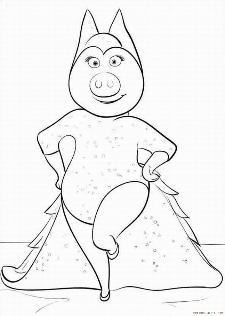 Sing Coloring Pages TV Film sing19 Printable 2020 07603 Coloring4free