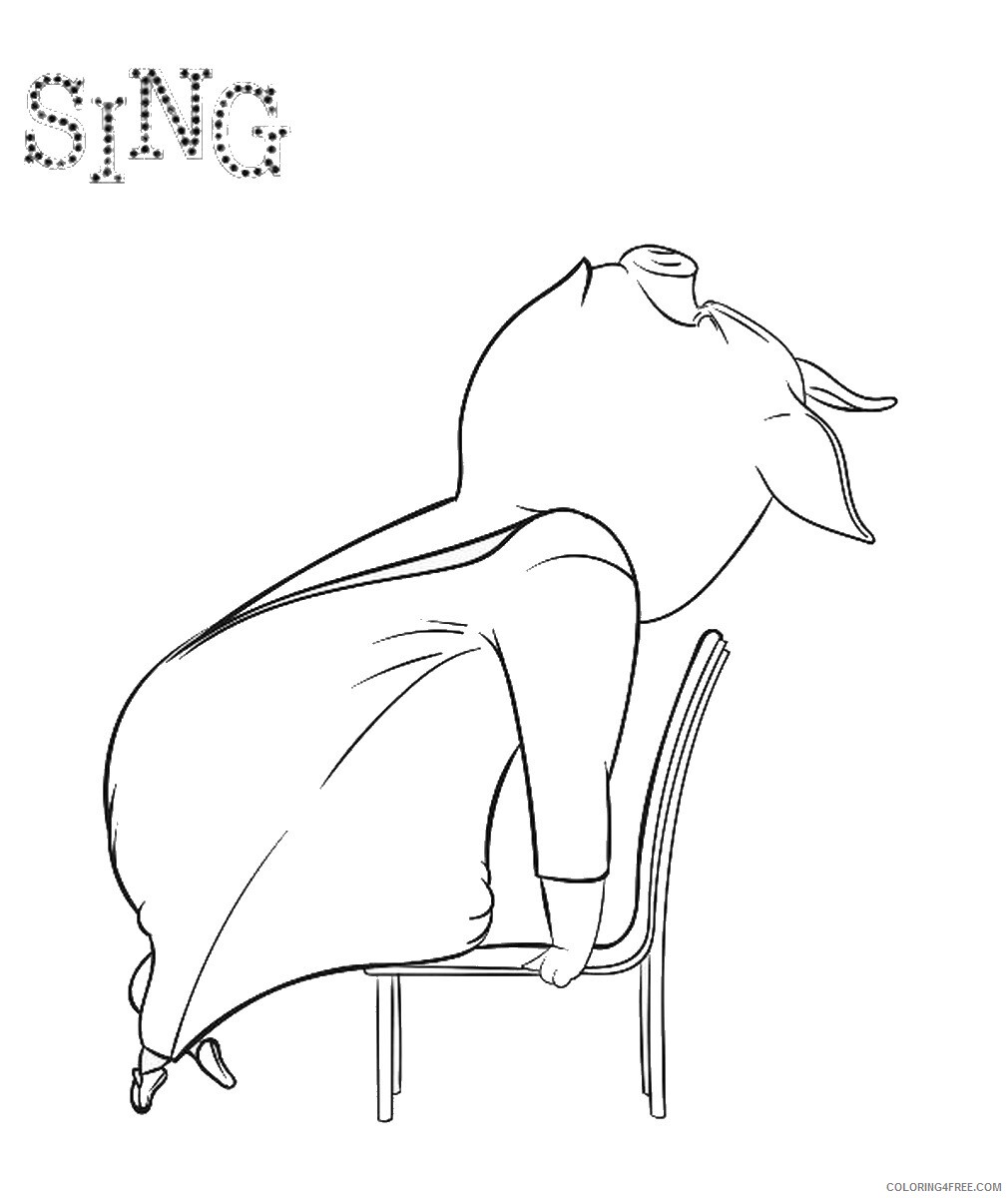 Sing Coloring Pages TV Film sing5 Printable 2020 07614 Coloring4free