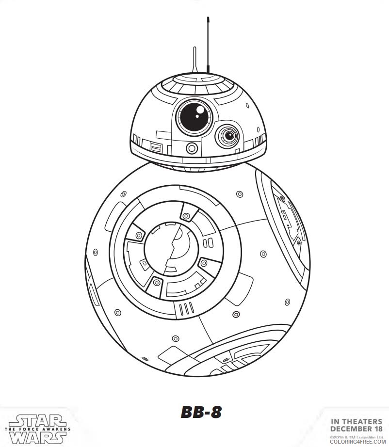 Star Wars Coloring Pages TV Film BB 8 Star Wars Printable 2020 07759 Coloring4free