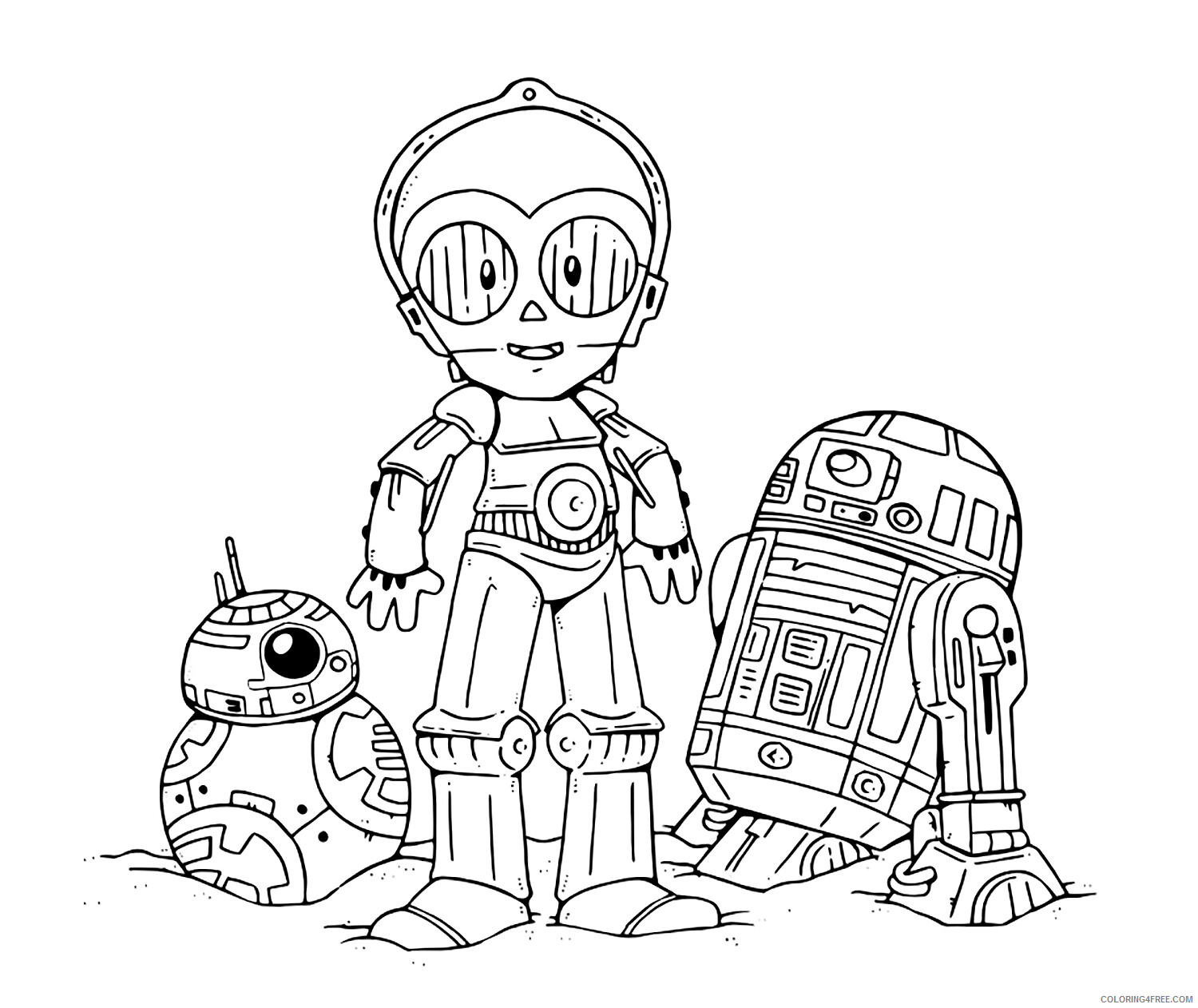 Star Wars Coloring Pages TV Film Baby Star Wars Cute Printable 2020 07757 Coloring4free