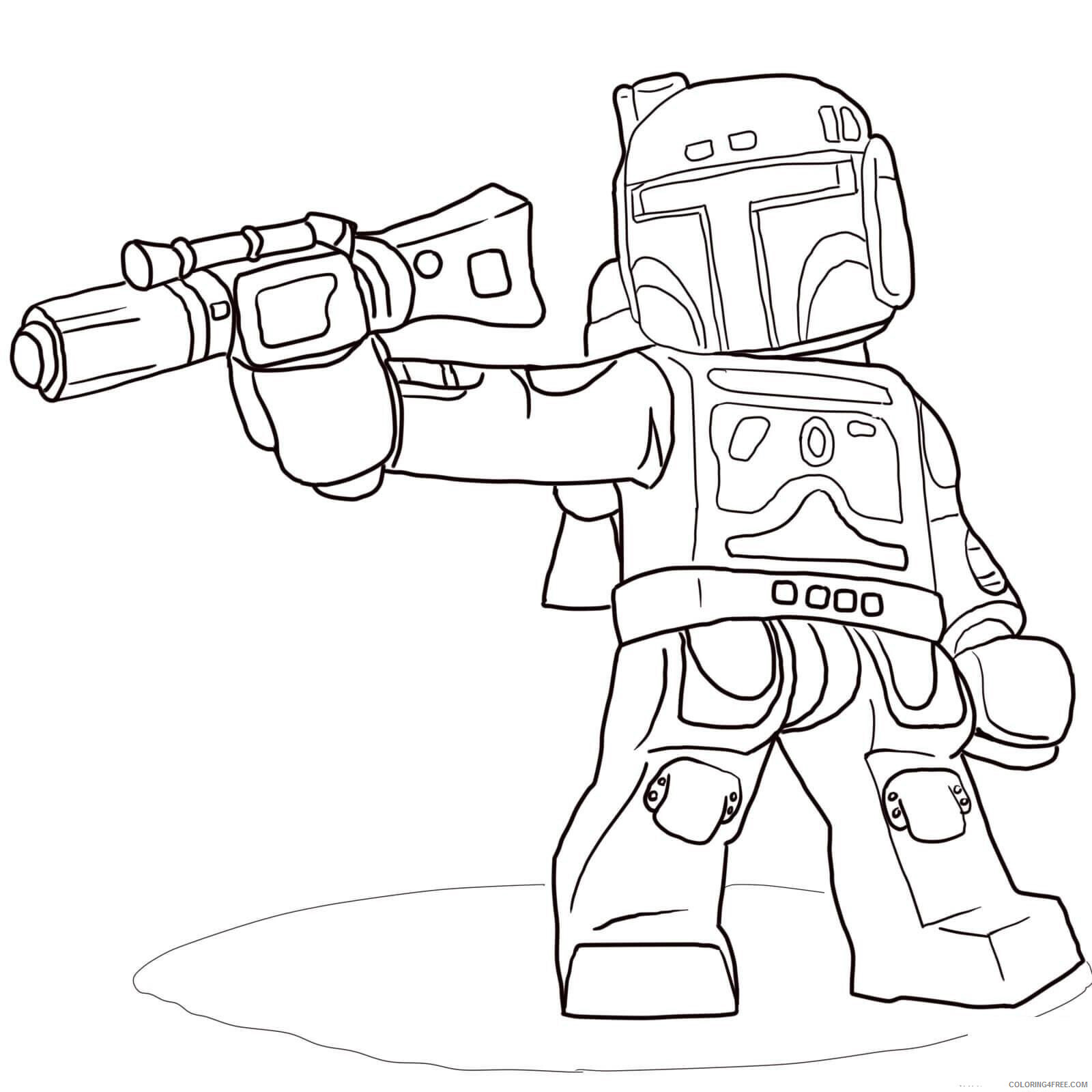Star Wars Coloring Pages TV Film Boba Fett Lego Star Wars Printable 2020 07760 Coloring4free