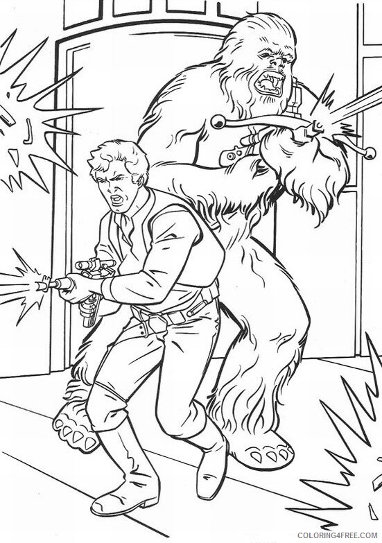 Star Wars Coloring Pages TV Film Han and Chewy Star Wars Printable 2020 07794 Coloring4free
