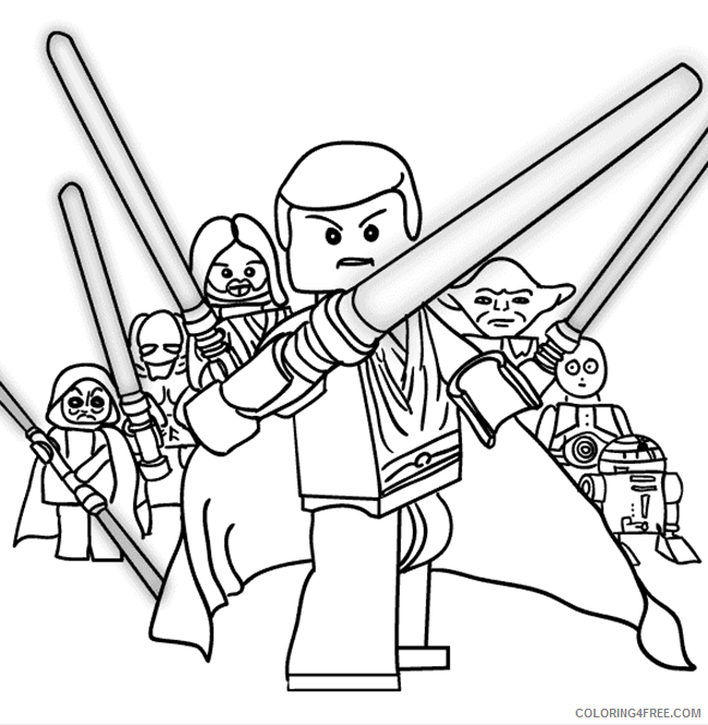 Star Wars Coloring Pages TV Film Lego Star Wars Printable 2020 07802 Coloring4free