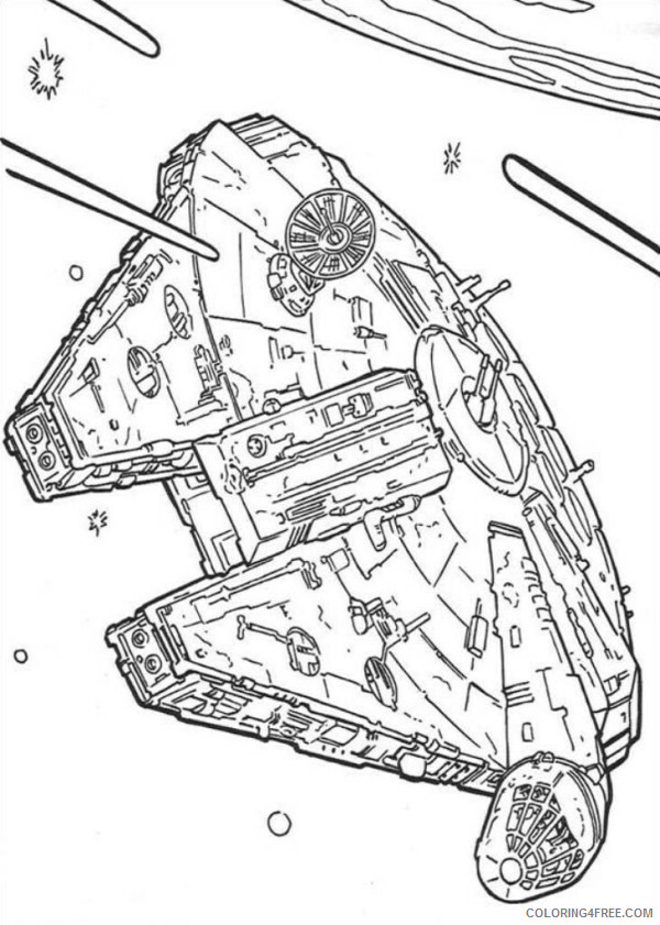 Star Wars Coloring Pages TV Film Millenium Falcon Star Wars Printable 2020 07816 Coloring4free