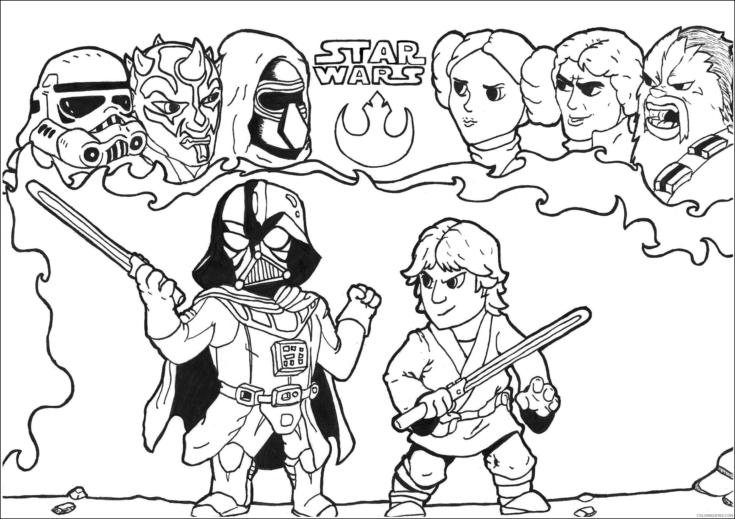 Star Wars Coloring Pages TV Film Star Wars Characters Printable 2020 07953 Coloring4free