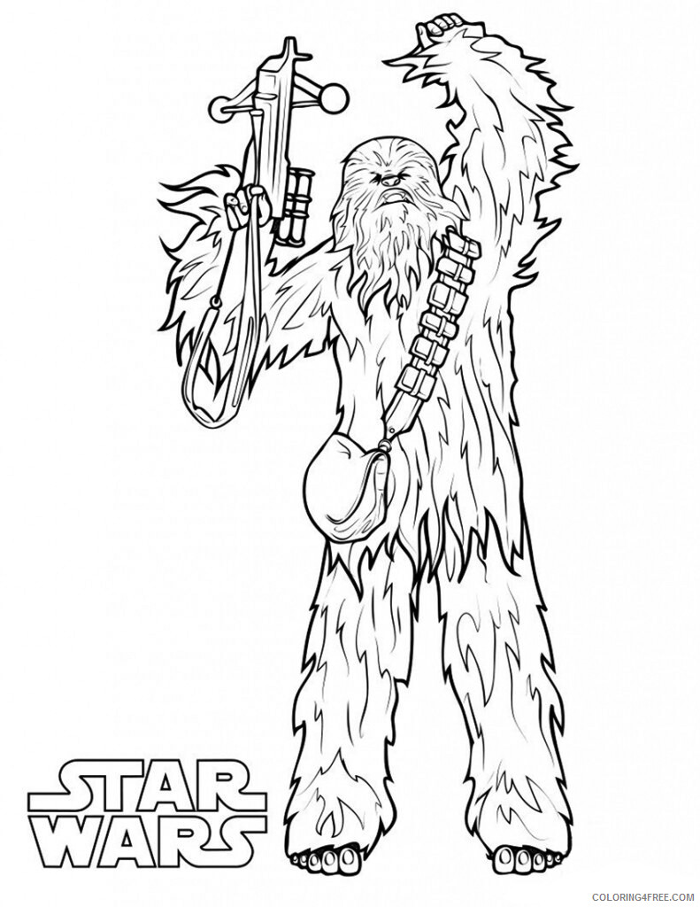 Star Wars Coloring Pages TV Film Star Wars Chewbacca Printable 2020 07956 Coloring4free