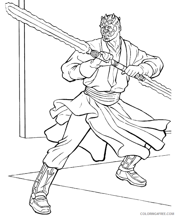 Star Wars Coloring Pages TV Film Star Wars Darth Maul Printable 2020 08038 Coloring4free