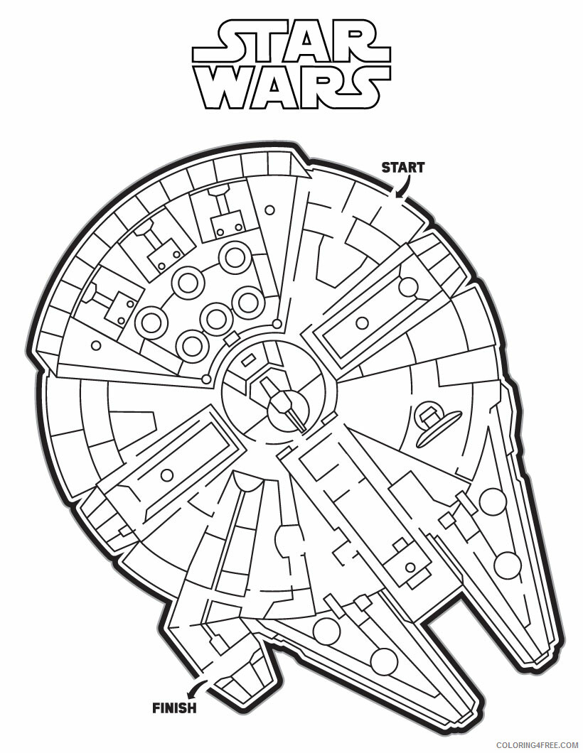 Star Wars Coloring Pages TV Film Star Wars Maze Printable 2020 08043 Coloring4free