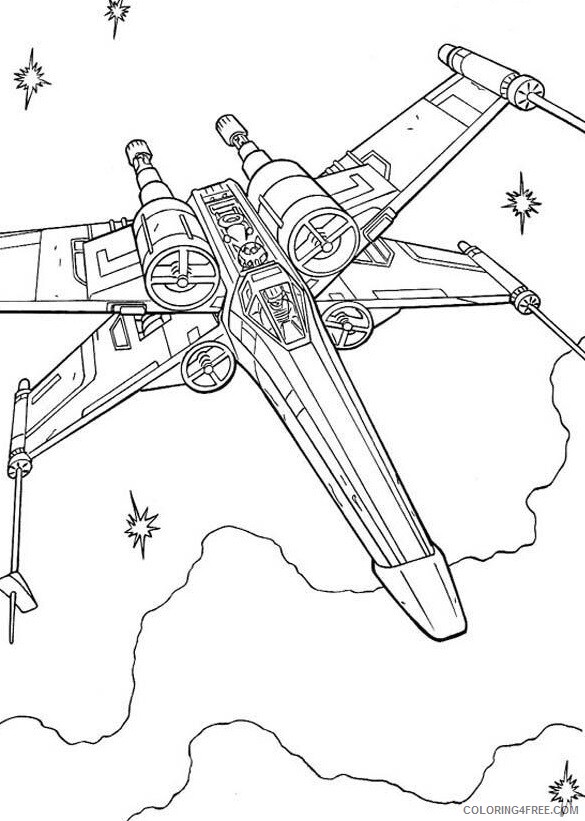 Star Wars Coloring Pages TV Film X Wing Fighter Star Wars Printable 2020 08057 Coloring4free