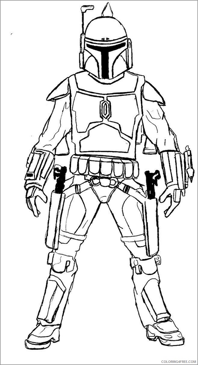Star Wars Coloring Pages TV Film boba fett unsmushed Printable 2020 08025 Coloring4free