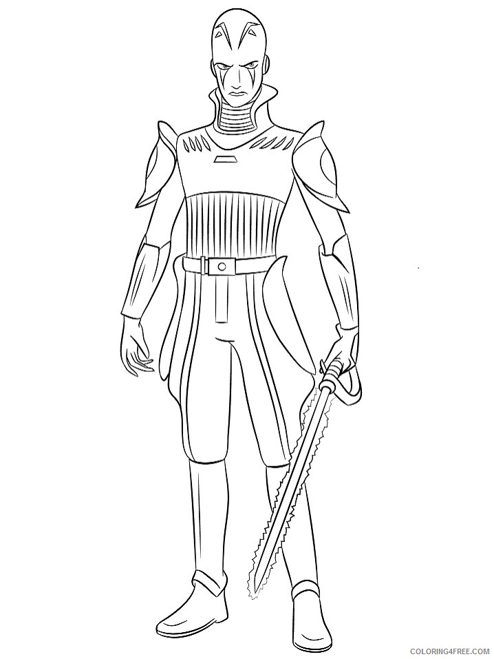 Star Wars Coloring Pages TV Film star wars rebels inquisitor Printable 2020 07754 Coloring4free