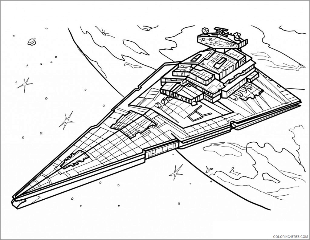 Star Wars Coloring Pages TV Film star wars star destroyer Printable 2020 08034 Coloring4free