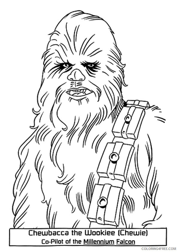 Star Wars Coloring Pages TV Film the chewbacca star war a4 Printable 2020 07745 Coloring4free