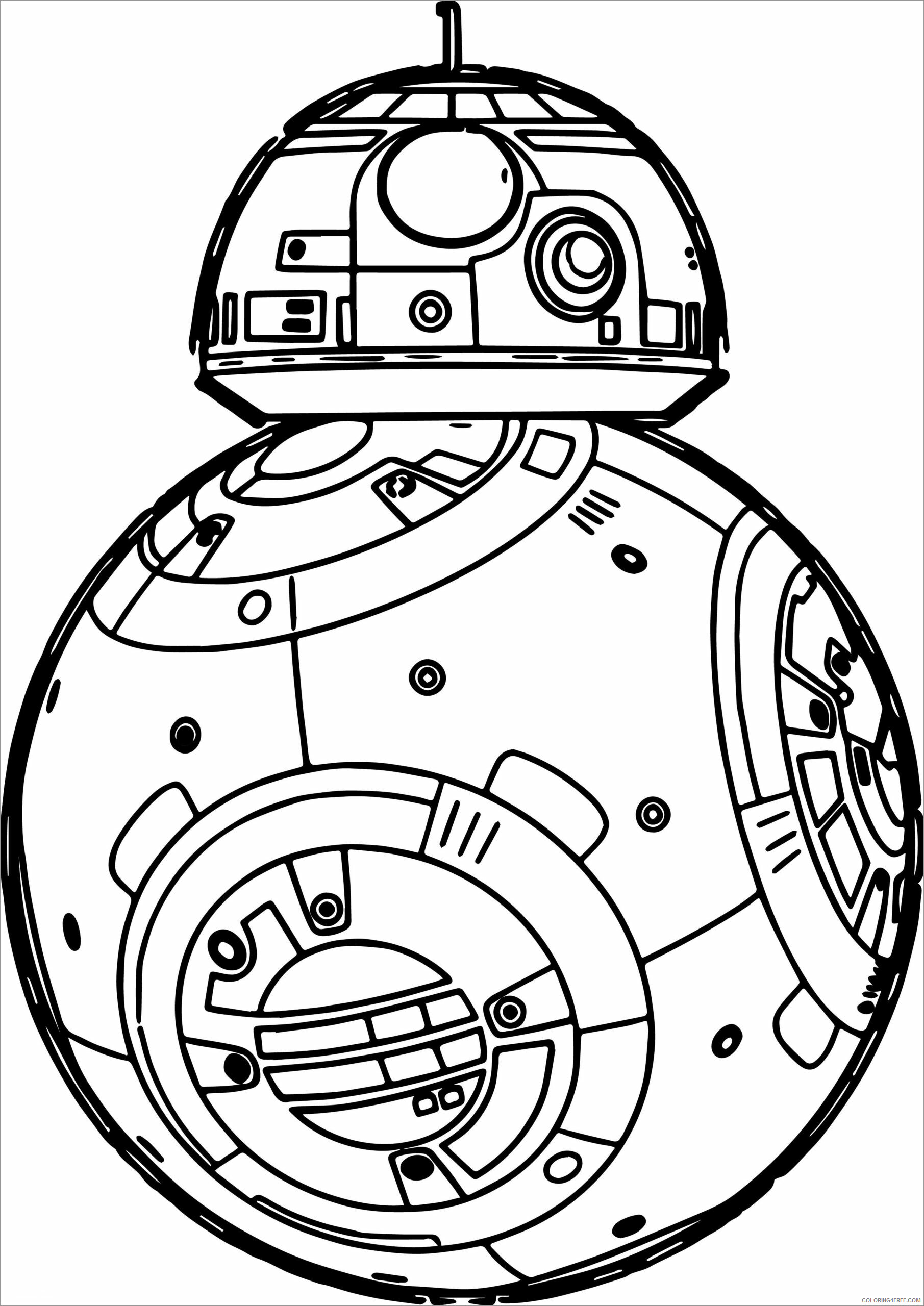 Star Wars Coloring Pages TV Film the force awakens bb 8 robot 2020 08036 Coloring4free