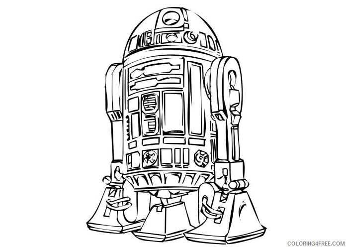 Star Wars R2D2 Coloring Pages TV Film R2D2 2 Printable 2020 08063 Coloring4free