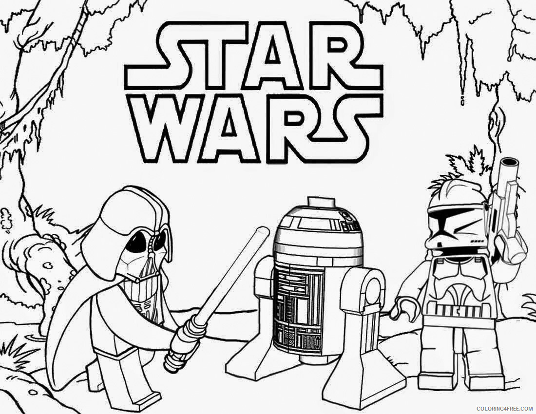 Star Wars R2D2 Coloring Pages TV Film R2D2 Lego Printable 2020 08066 Coloring4free