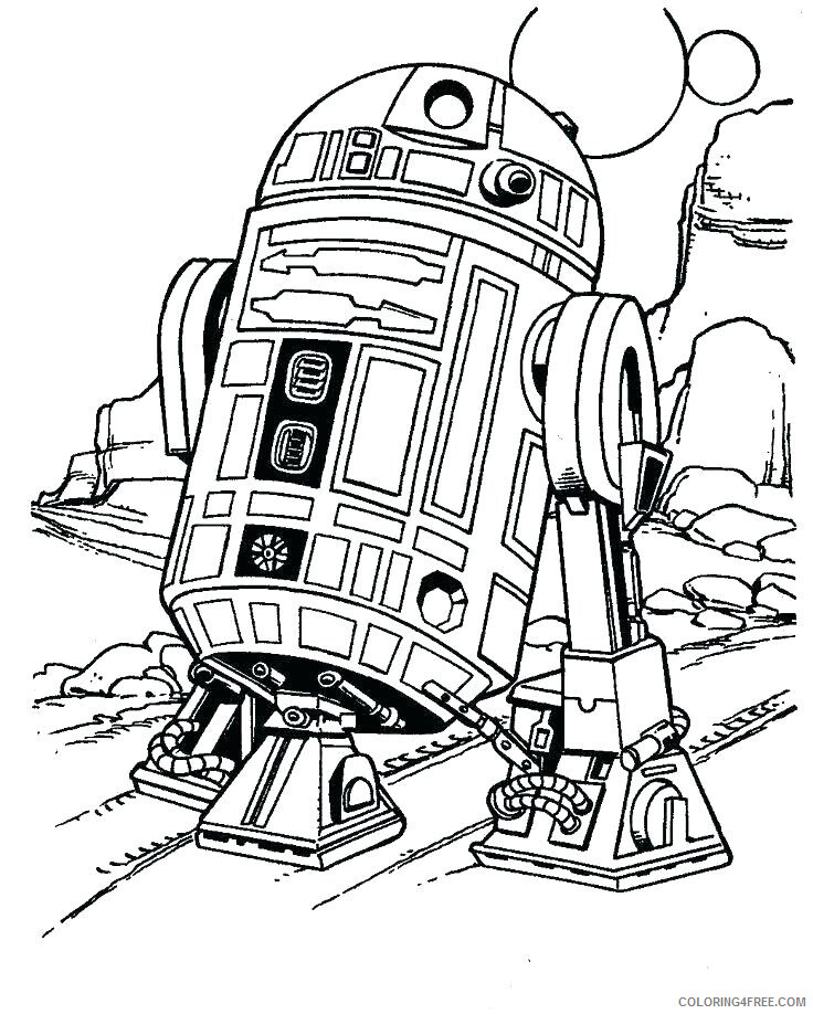 Star Wars R2D2 Coloring Pages TV Film R2D2 Printable 2020 08064 Coloring4free