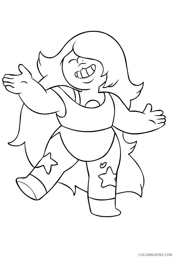 Steven Universe Coloring Pages TV Film Amethyst Printable 2020 08075 Coloring4free