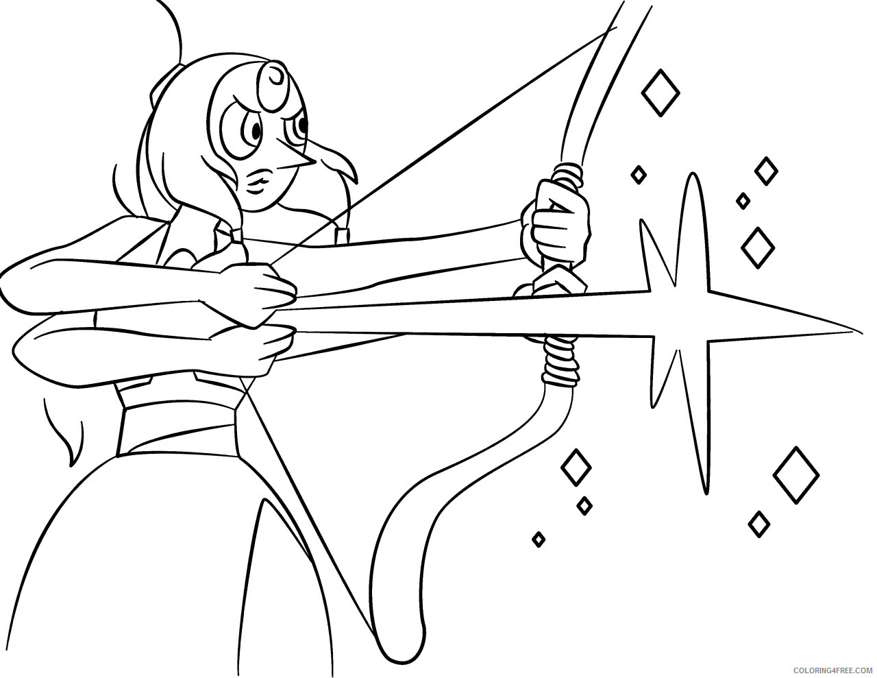 Steven Universe Coloring Pages TV Film Opal Printable 2020 08081 Coloring4free