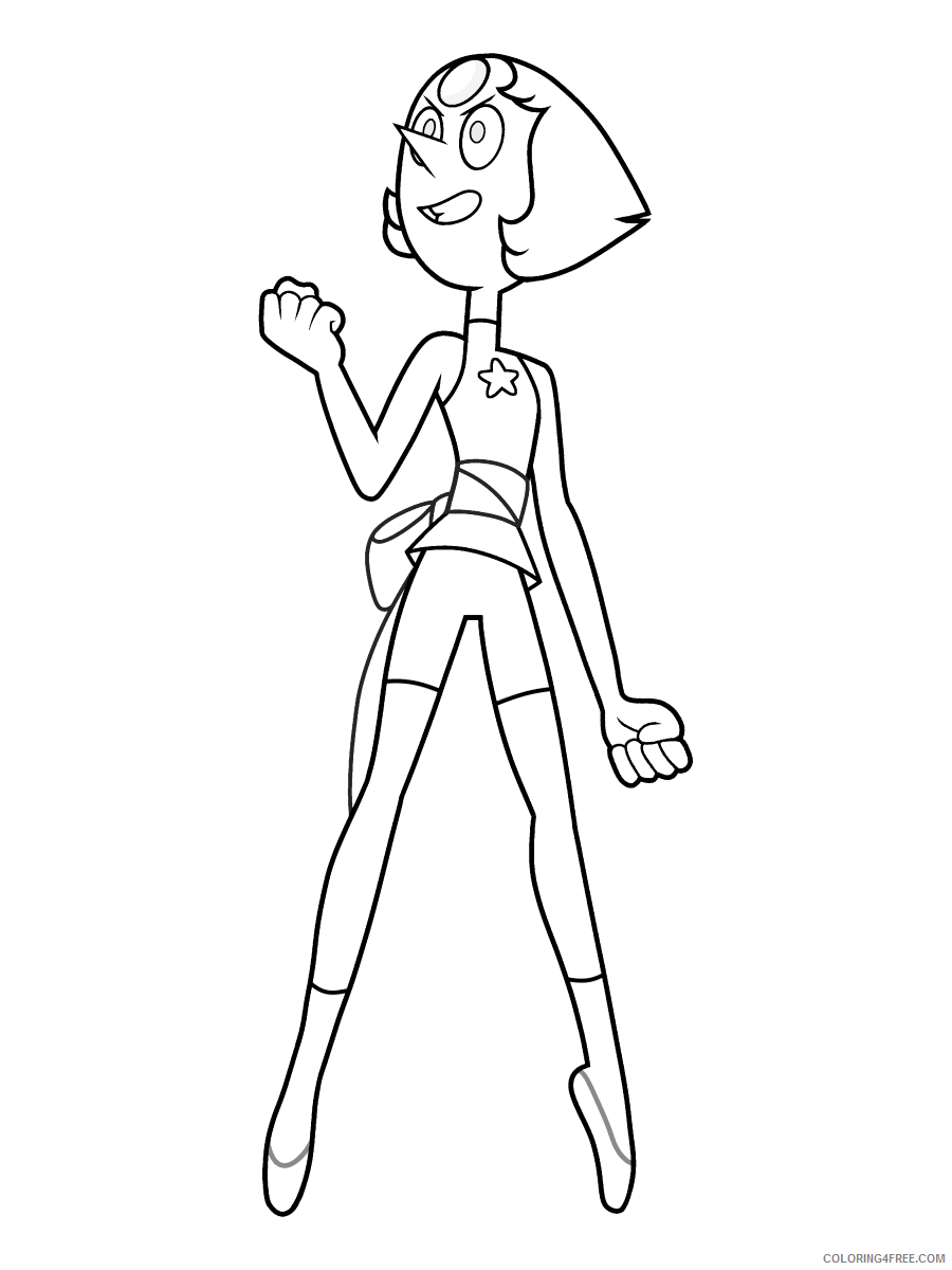 Steven Universe Coloring Pages TV Film Pearl Printable 2020 08082 Coloring4free