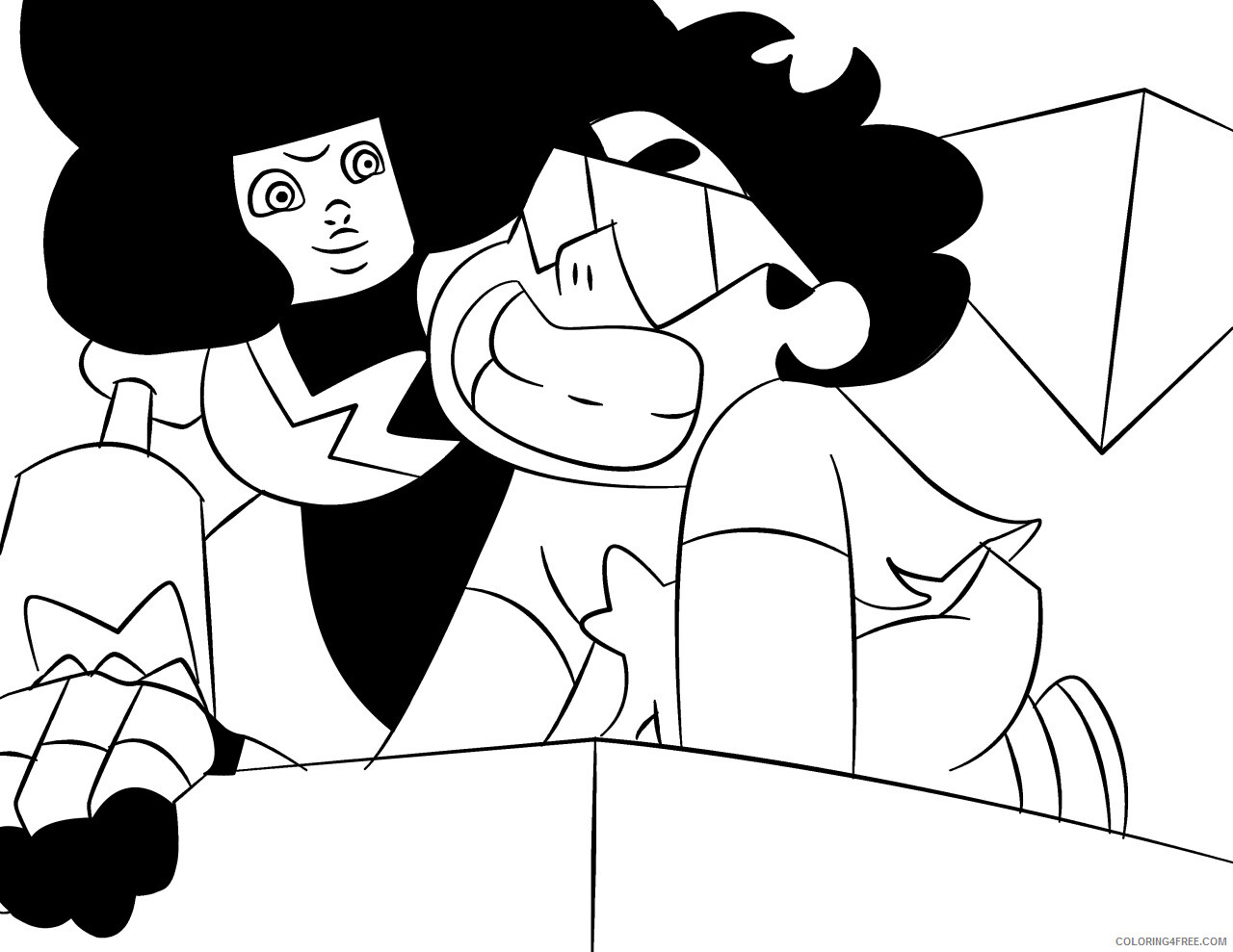 Steven Universe Coloring Pages TV Film Steven and Garnet Printable 2020 08086 Coloring4free