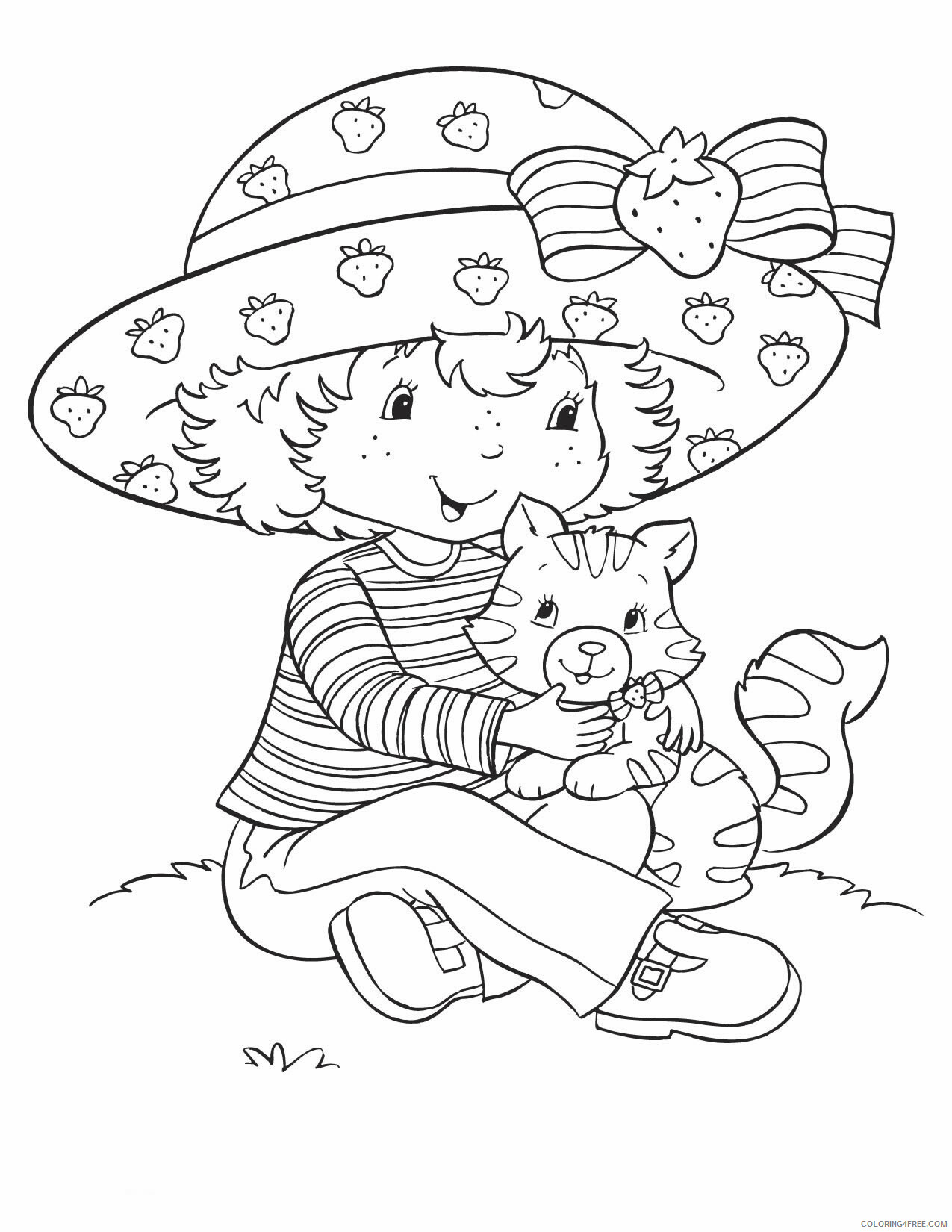 Strawberry Shortcake Coloring Pages TV Film Characters Printable 2020 08174 Coloring4free