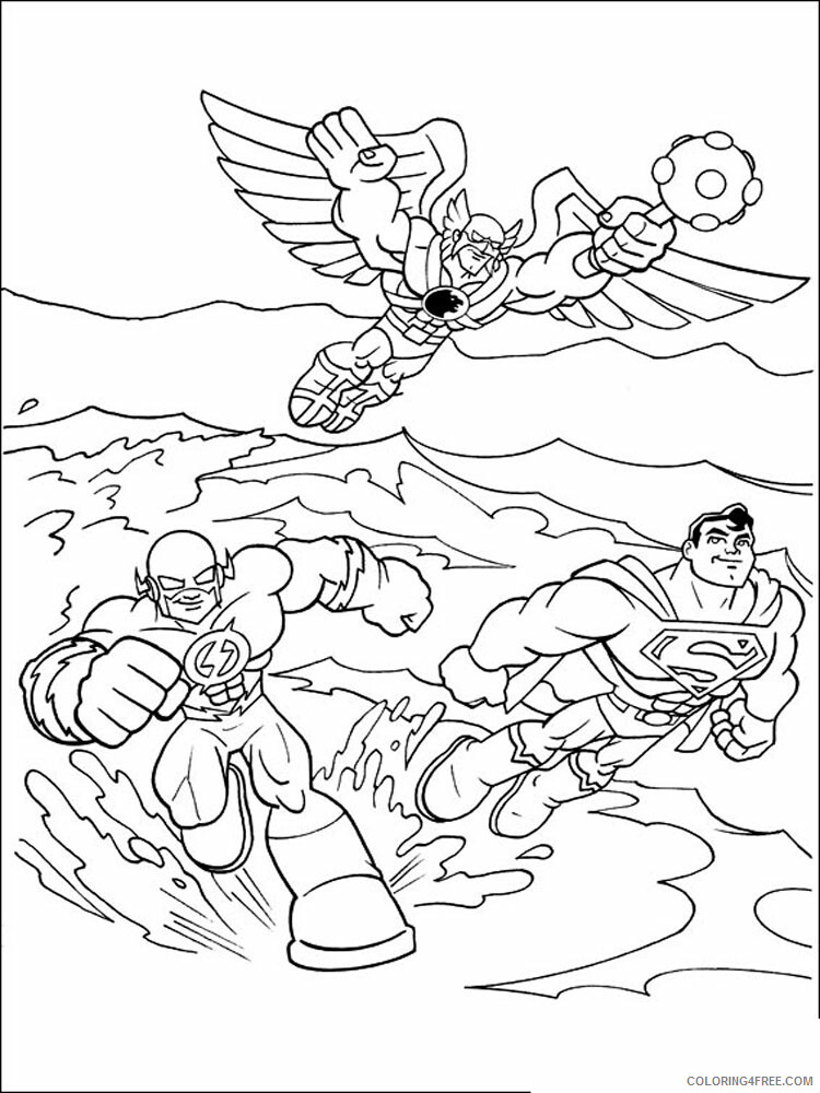 Super Friends Coloring Pages TV Film Superfriends 10 Printable 2020 08258 Coloring4free