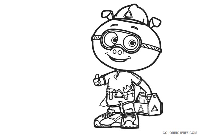 Super Why Coloring Pages TV Film Super Why Pig Printable 2020 08330 Coloring4free