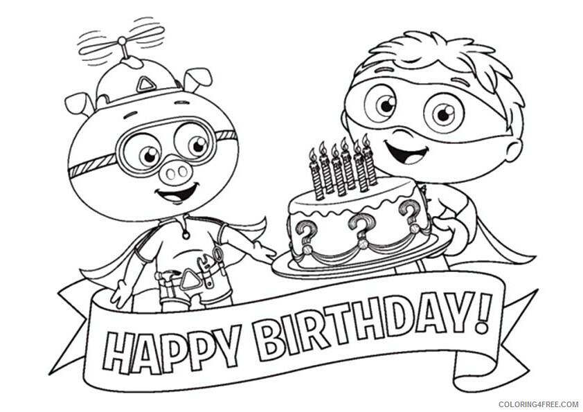 Super Why Coloring Pages TV Film alpha pig Printable 2020 08297 Coloring4free