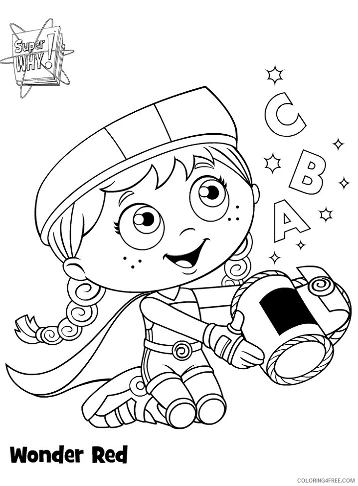Super Why Coloring Pages TV Film nice super why Printable 2020 08299 Coloring4free
