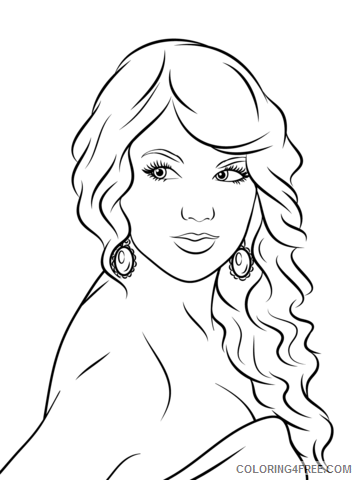 Taylor Swift Coloring Pages TV Film Printable 2020 08370 Coloring4free