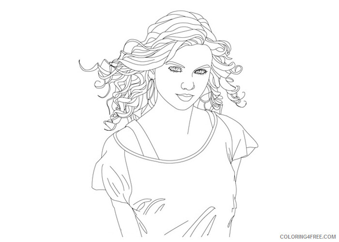 Taylor Swift Coloring Pages TV Film Taylor Swift Printable 2020 08377 Coloring4free