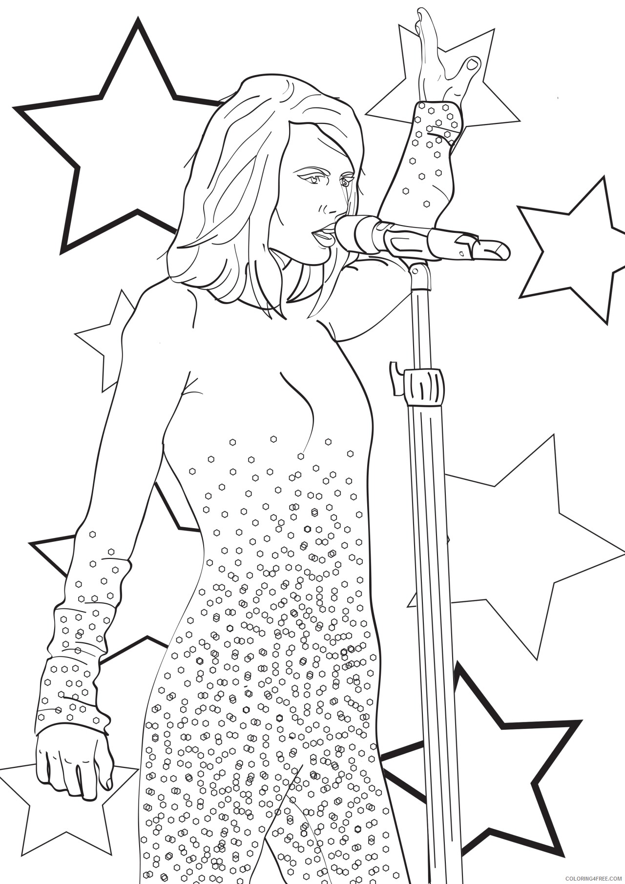 Taylor Swift Coloring Pages TV Film hurry Printable 2020 08372 Coloring4free