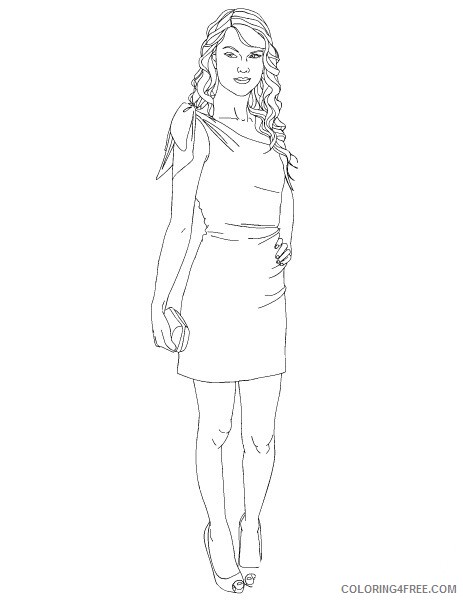 Taylor Swift Coloring Pages TV Film taylor swift cZsvv Printable 2020 08375 Coloring4free