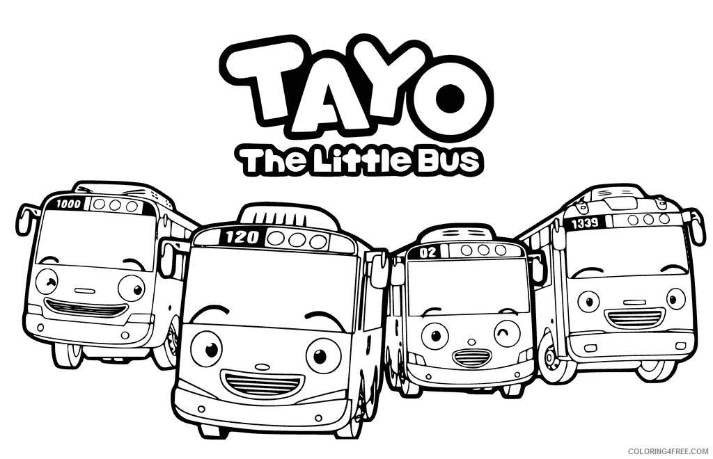 Tayo the Little Bus Coloring Pages TV Film Character Printable 2020 08389 Coloring4free