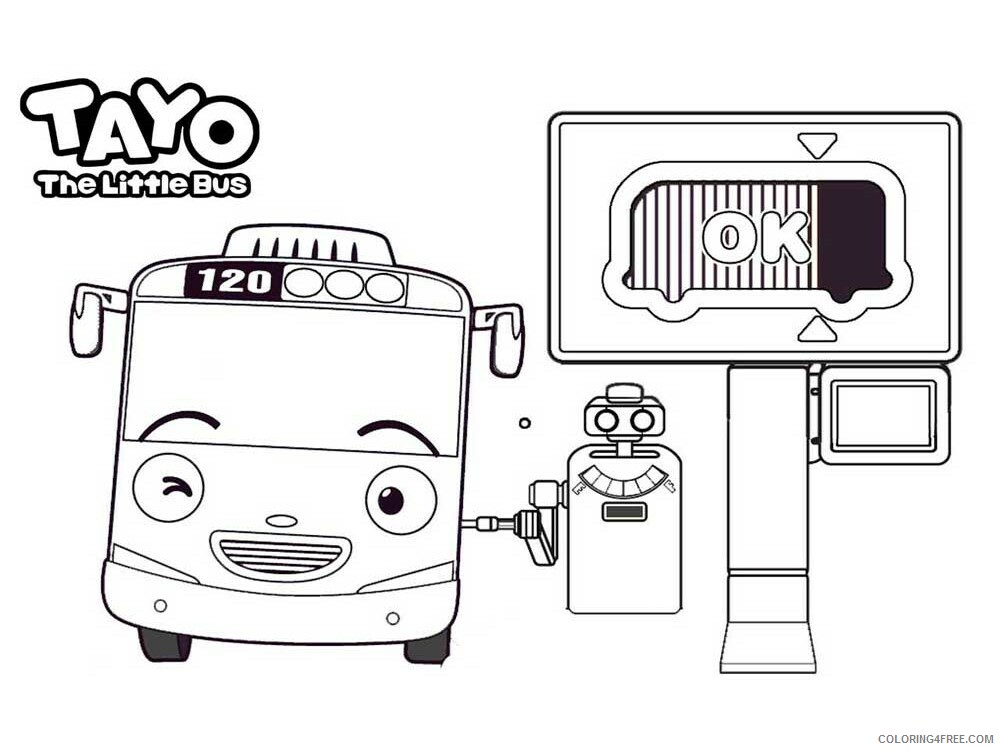 Tayo the Little Bus Coloring Pages TV Film Tayo 1 Printable 2020 08381 Coloring4free