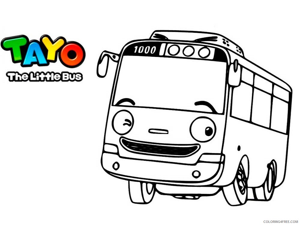 Tayo the Little Bus Coloring Pages TV Film Tayo 4 Printable 2020 08384 Coloring4free