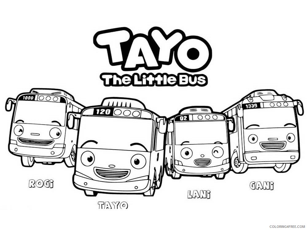 Tayo the Little Bus Coloring Pages TV Film Tayo 5 Printable 2020 08385 Coloring4free