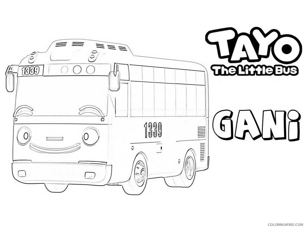 Tayo The Little Bus Coloring Pages Tv Film Tayo 6 Printable 2020 08386 Coloring4free Coloring4free Com