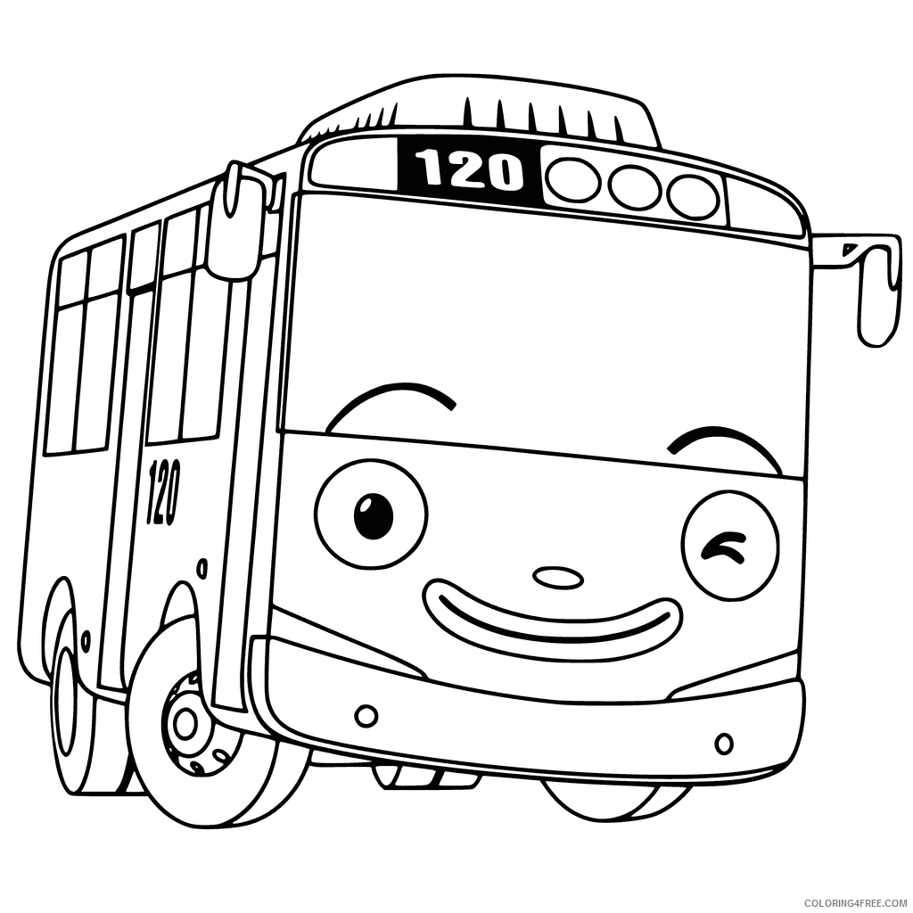 Tayo the Little Bus Coloring Pages TV Film Tayo Printable 2020 08380 Coloring4free