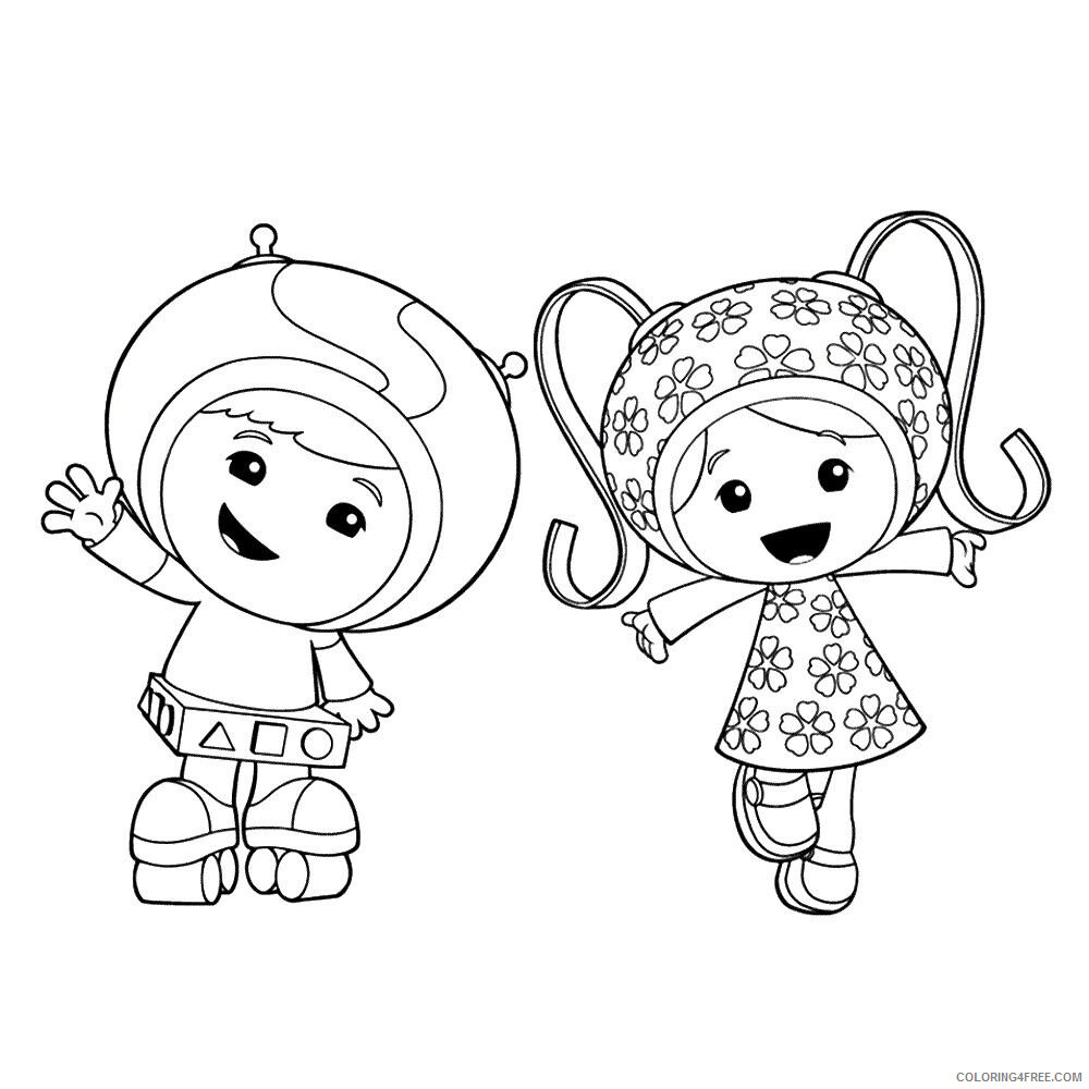 Team Umizoomi Coloring Pages TV Film Geo and Milli Printable 2020 08431 Coloring4free