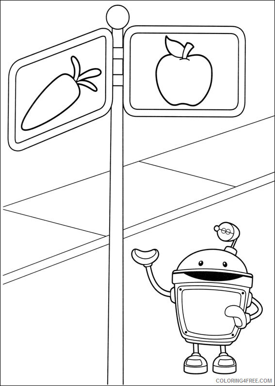 Team Umizoomi Coloring Pages TV Film Healthy Eating Bot Printable 2020 08433 Coloring4free