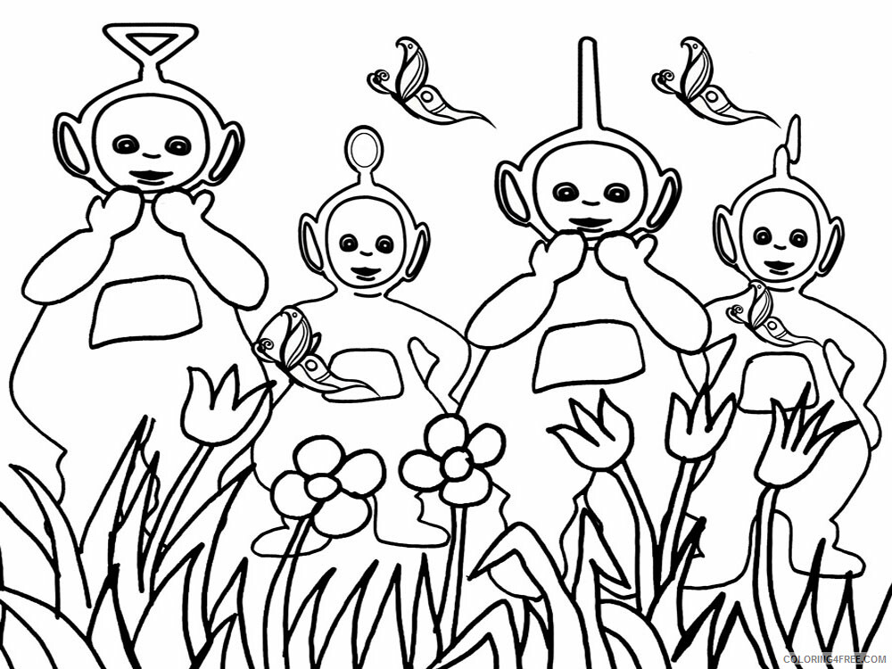 Teletubbies Coloring Pages TV Film Teletubbies 3 Printable 2020 08495 Coloring4free
